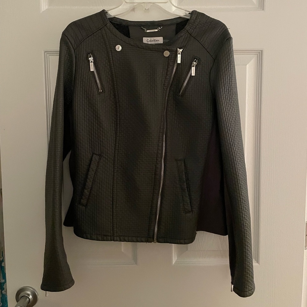 Like new Calvin Klein Leather Moto Jacket